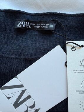 ZARA - NWT Dark Navy Blue Dress - L